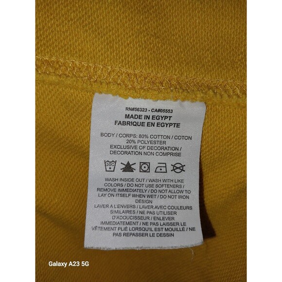 Nike Sweatshirt Mens Medium Yellow Crewneck Athletic Department Varsity - Picture 5 of 6